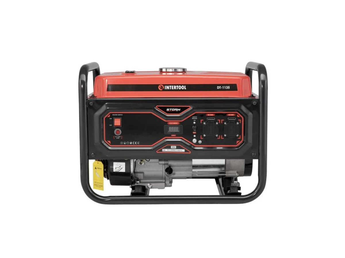 Генератор бензиновый 3.2/3.5 кВт, 220 В, 18 л, ручной старт, медная обмотка, STORM INTERTOOL DT-1135 