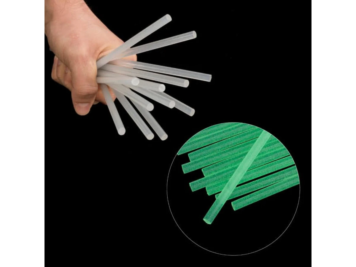 Комплект стрижнів клейових флуоресцентних 7,4 мм * 200 мм, 12 шт INTERTOOL RT-1040 