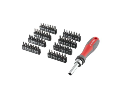 Викрутка реверсивна з комплектом насадок 57 од INTERTOOL VT-3361