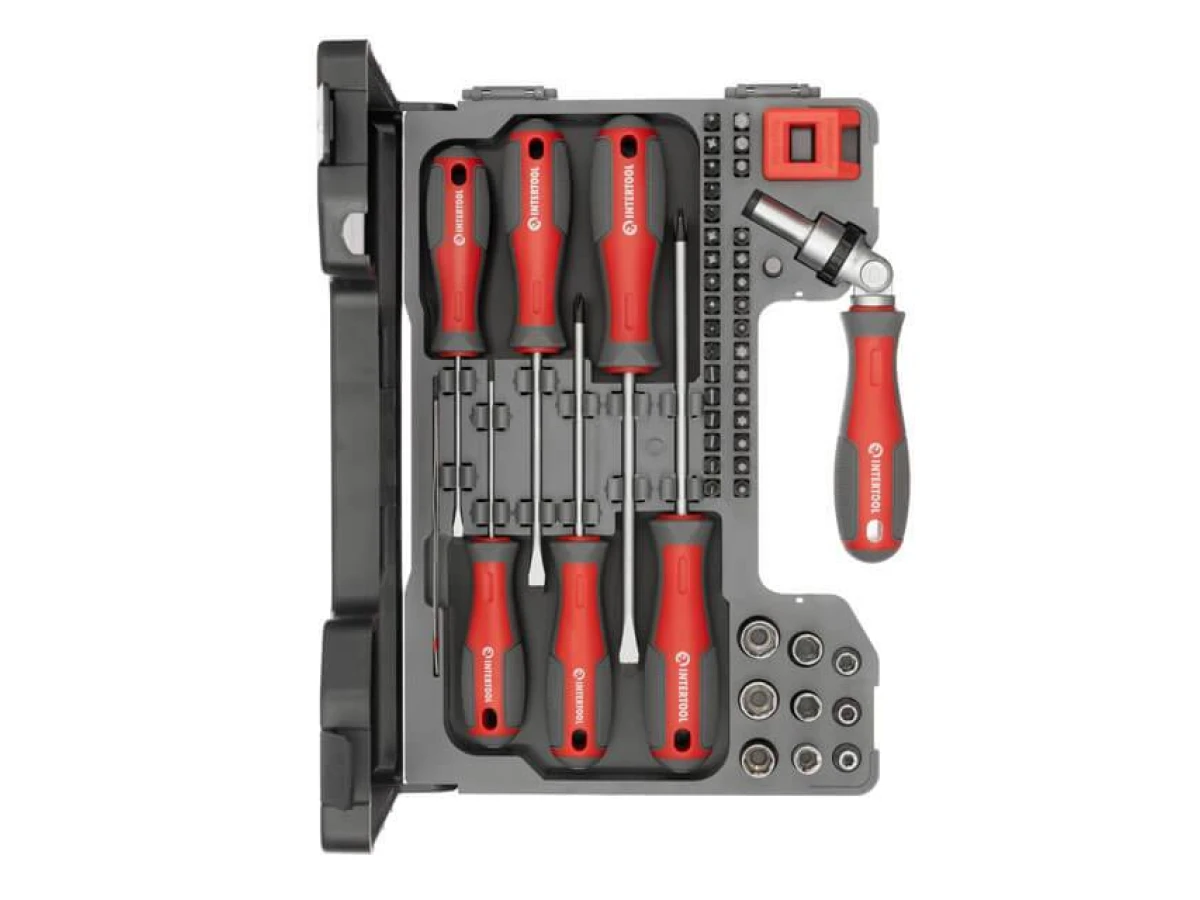Набір викруток з комплектом насадок 51 од INTERTOOL VT-3352 