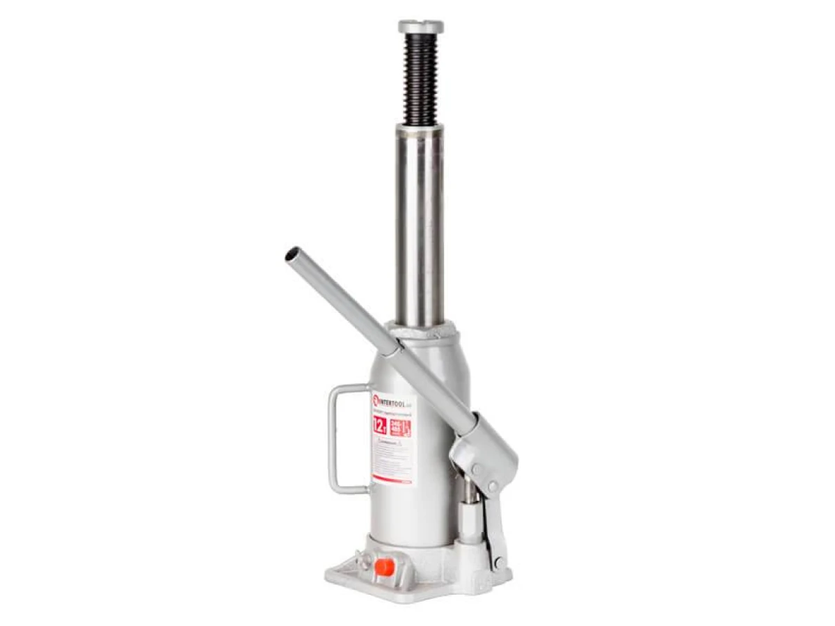 Домкрат "столбик" одноштоковый 12т, 245-485 мм INTERTOOL GT0026 