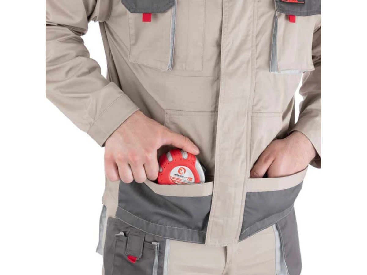 Куртка робоча 2 в 1, 100% бавовна, щільність 180 г / м2, L INTERTOOL SP-3033 
