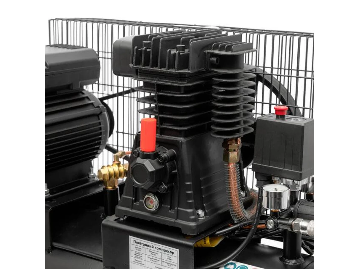 Компресор 50 л, 1.8 кВт, 220 В, 10 aтм, 250 л/хв. INTERTOOL PT-0011 