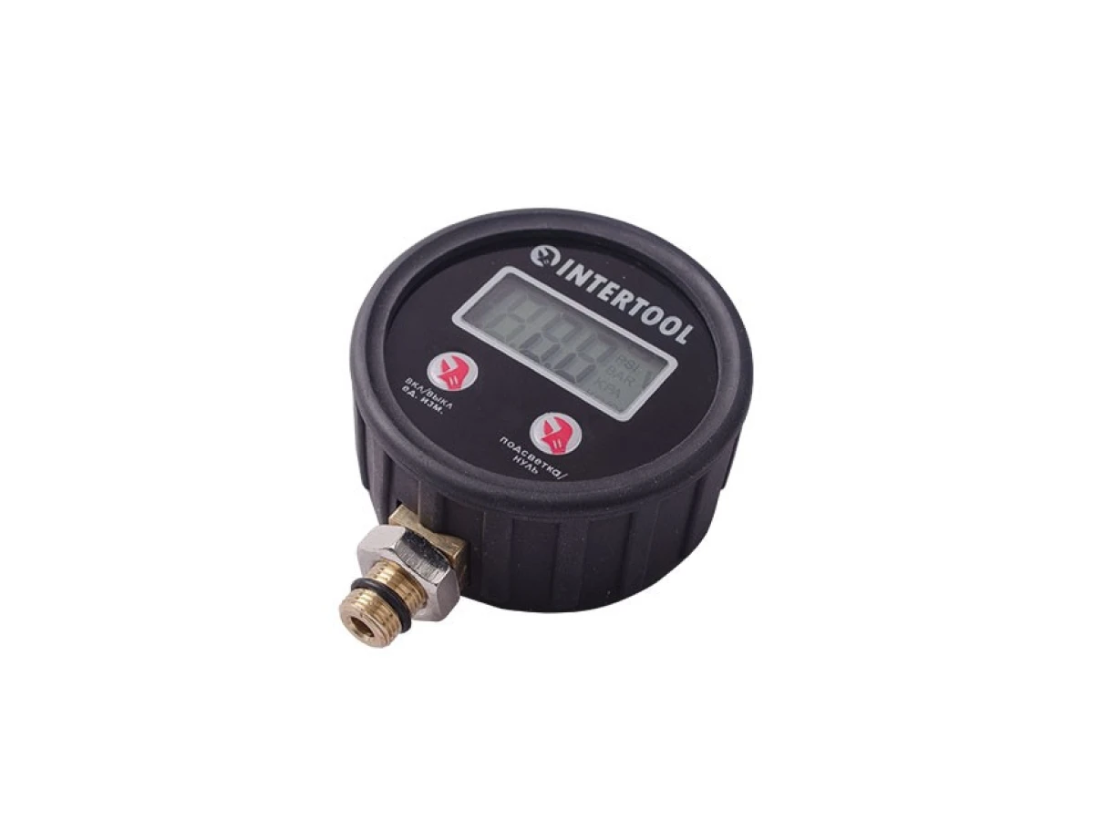 Цифровий манометр, 10 Атм INTERTOOL PT-0501 