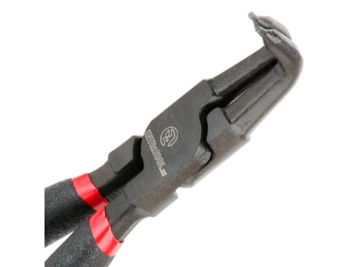 Набір щипців (4 шт) для зняття і установки стопорних кілець 180мм, 40CrV, фосфатовані, поліровані. INTERTOOL HT-7015 