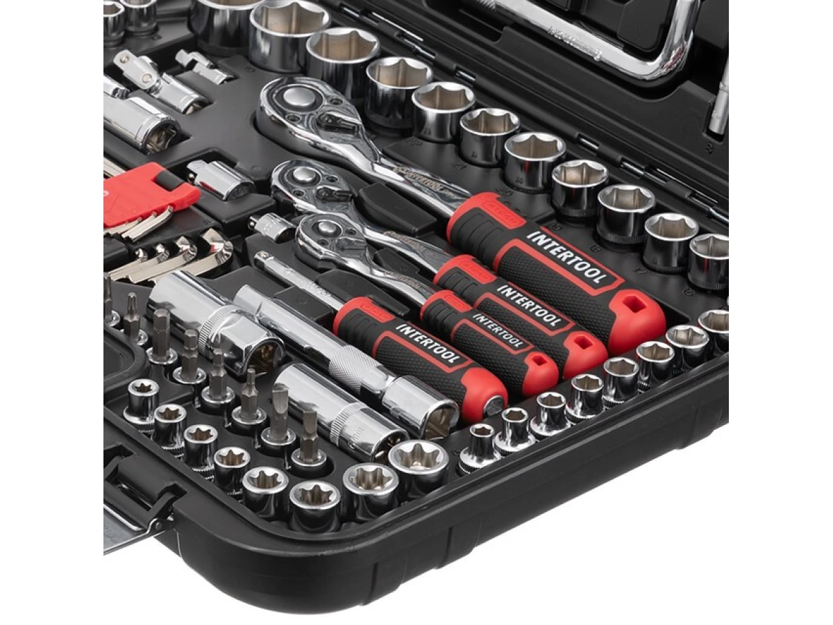 Набір інструментів 1/2" & 3/8" & 1/4", 126 од., Cr-V STORM INTERTOOL ET-8126 