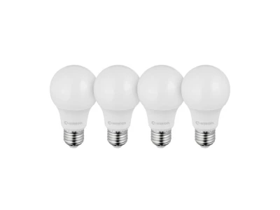 Лампы светодиодные набор из 4 штук LL-0014, LED A60, E27, 10 Вт, 150-300 В, 4000 K, 30000 ч, гарантия 3 года INTERTOOL LL-4014