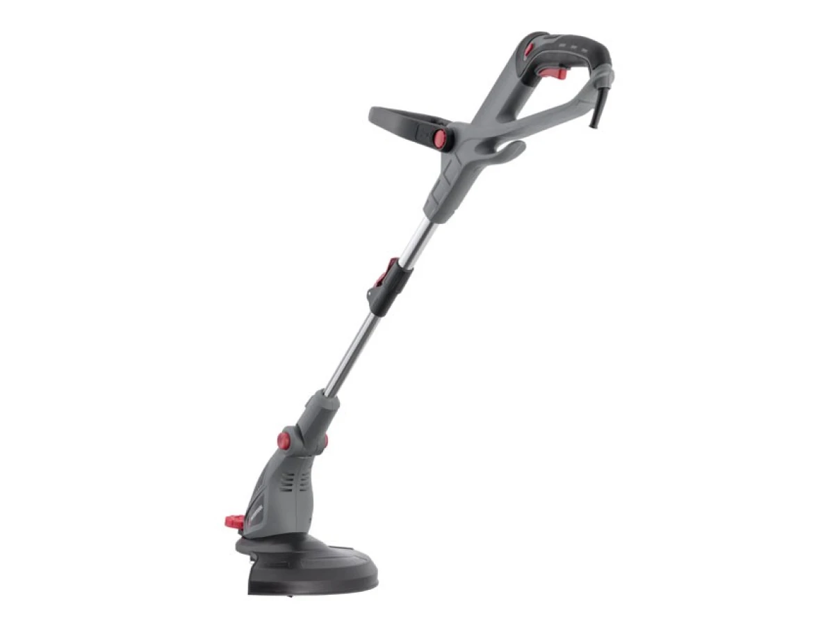 Триммер электрический, 450 Вт, 230 В~50 Гц, 10000 об/мин, диаметр вращения лески 300 мм, регулировка длины штанги/положения косильной головки INTERTOOL DT-2255 