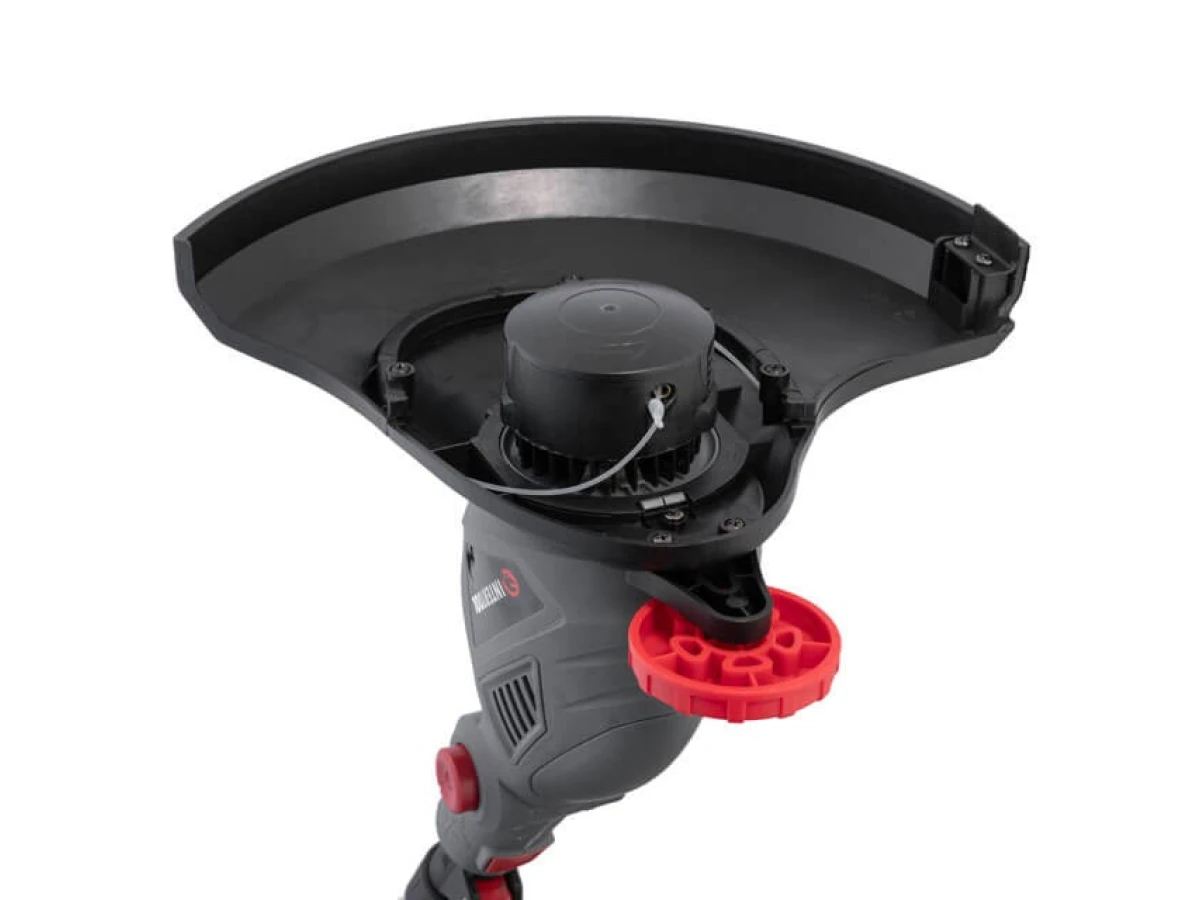 Триммер электрический, 450 Вт, 230 В~50 Гц, 10000 об/мин, диаметр вращения лески 300 мм, регулировка длины штанги/положения косильной головки INTERTOOL DT-2255 