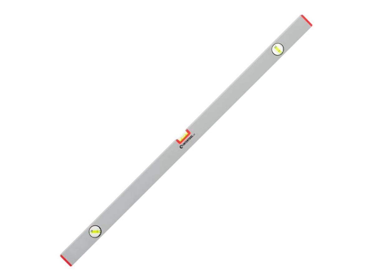 Уровень строительный 1000 мм, 3 глазка, сечение 21*46 мм INTERTOOL MT-1224 