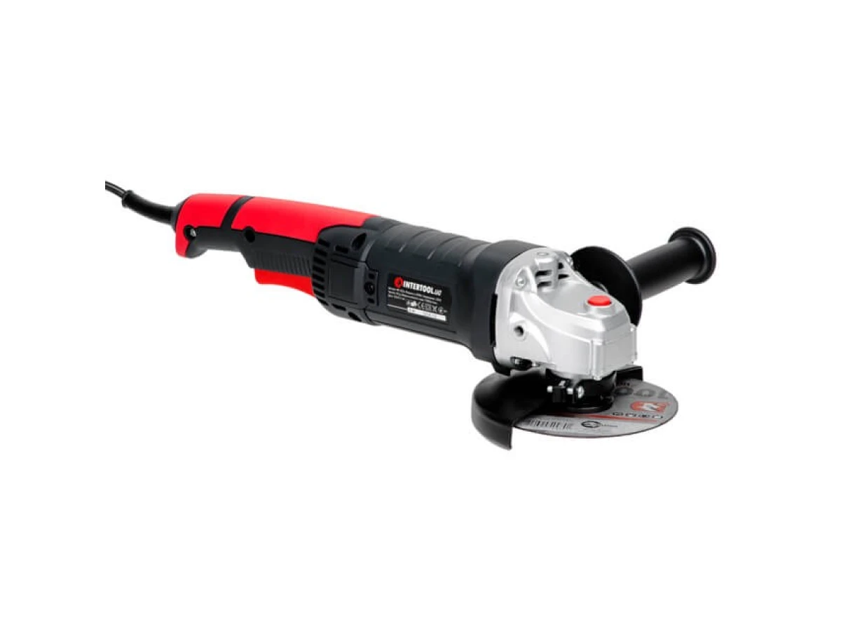 Шліфмашина кутова 1200 Вт, діаметр круга 125 мм, 11000 об/хв. INTERTOOL WT-0224 
