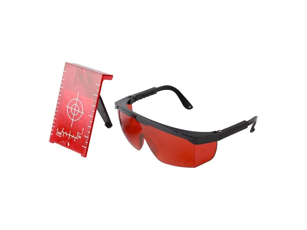 Мишень + очки для лазерного уровня, для красного лазера INTERTOOL MT-3066 