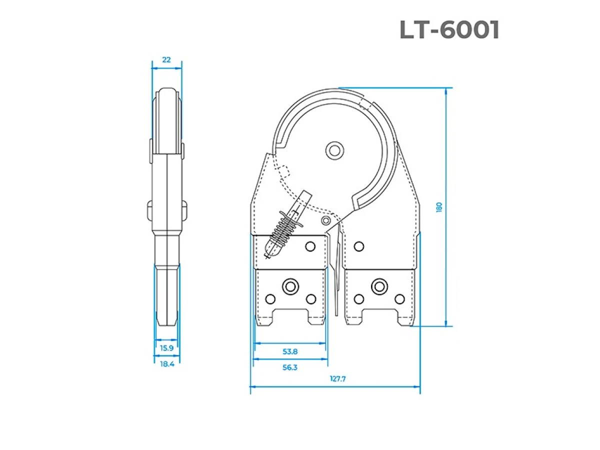 Шарнирный механизм для лестниц INTERTOOL LT-6001 