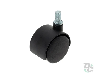 Ролик d-40 мм пластиковий Чорний зі штифтом ДС