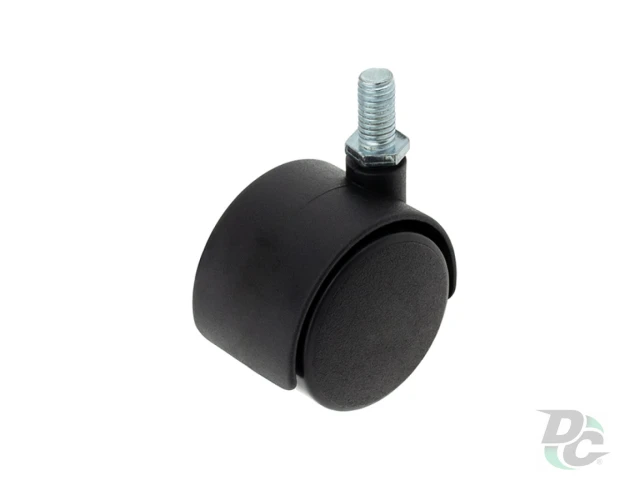 Ролик d-40 мм пластиковый Чёрный со штифтом ДС 