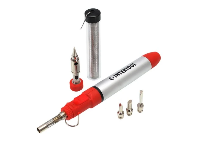 Микрогорелка 12 мл. с комплектом аксессуаров 7 ед. INTERTOOL GB-0005 