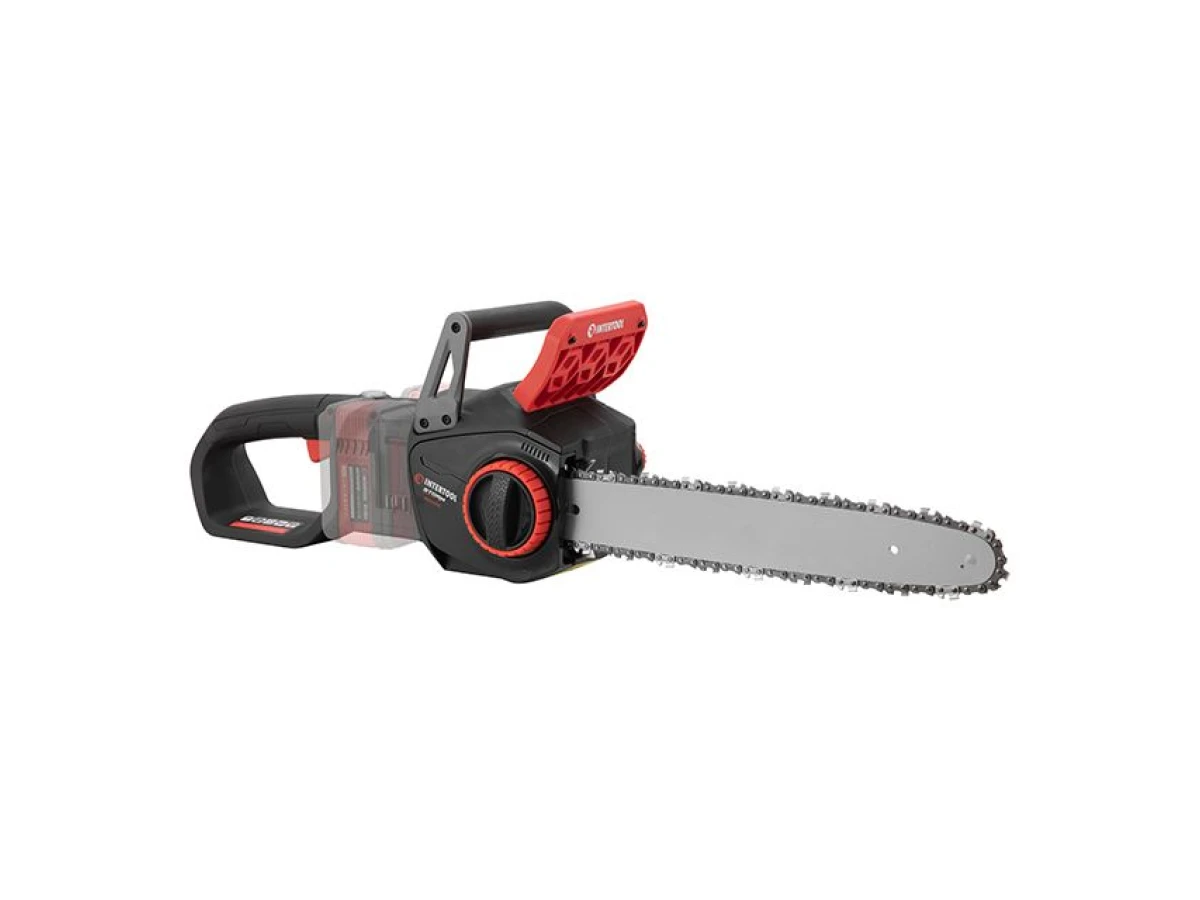 Пила цепная аккумуляторная с бесщеточным двигателем 40 В (2х20 В), шина 35 см, SDS-система натяжки цепи, без ЗУ и АКБ INTERTOOL WT-9211 