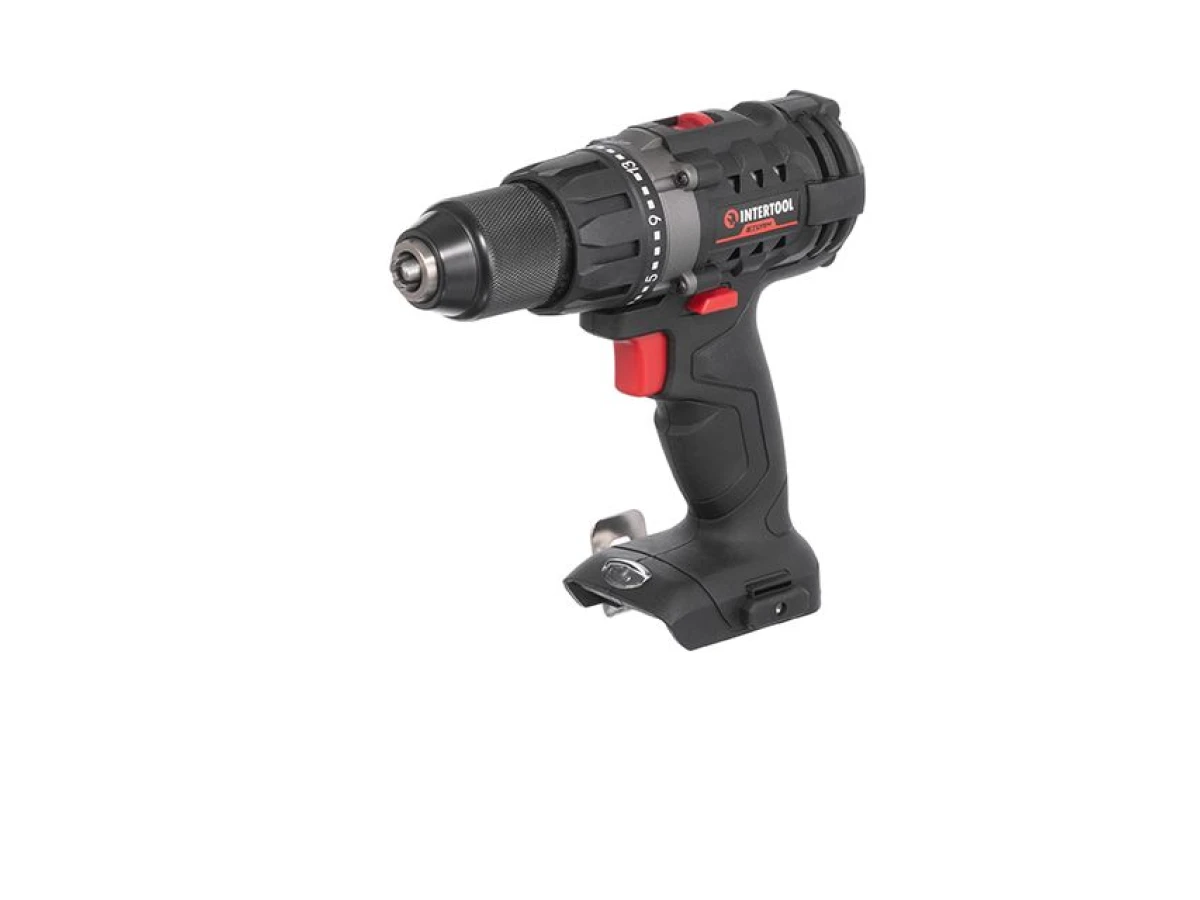 Дриль-шурупокрут акумуляторний 20 В, 50 Nm, 0-450/0-1700 об/хв., 2-13 мм, без ЗП та АКБ INTERTOOL WT-9351 