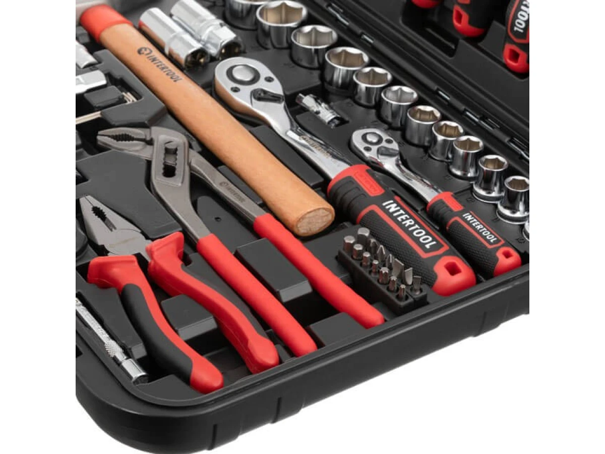 Набір інструментів 1/2" & 1/4", 100 од., Cr-V STORM INTERTOOL ET-8100 