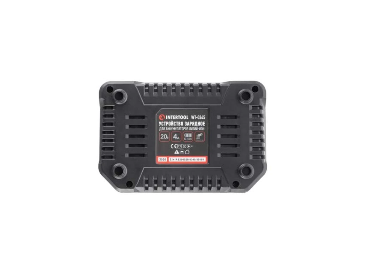 Пристрій зарядний для акумуляторів Li-ion 20 В, струм заряду 4.0 А INTERTOOL WT-0345 