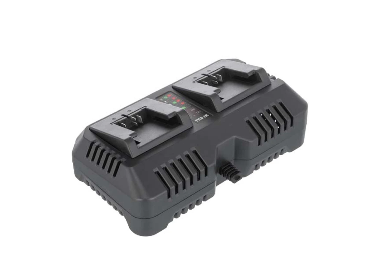 Пристрій зарядний для акумуляторів Li-ion 20 В, струм заряду 4.0+4.0 А, два термінали зарядки INTERTOOL WT-0346 