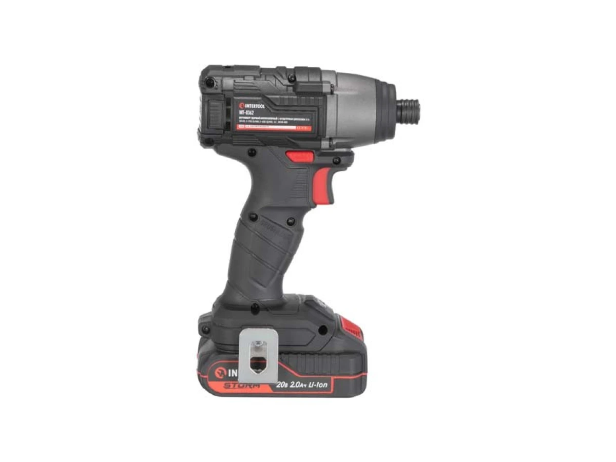 Шурупокрут ударний (гвинтокрут) акумуляторний з безщітковим двигуном 20 В,кейс INTERTOOL WT-0362 