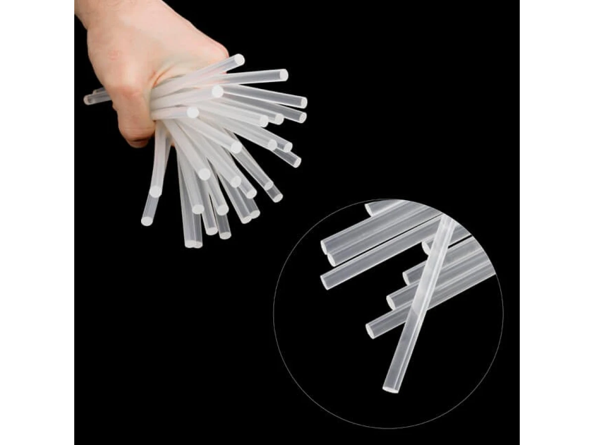 Комплект стрижнів клейових прозорих 7,4 мм * 200 мм, уп. 1 кг INTERTOOL RT-1036 