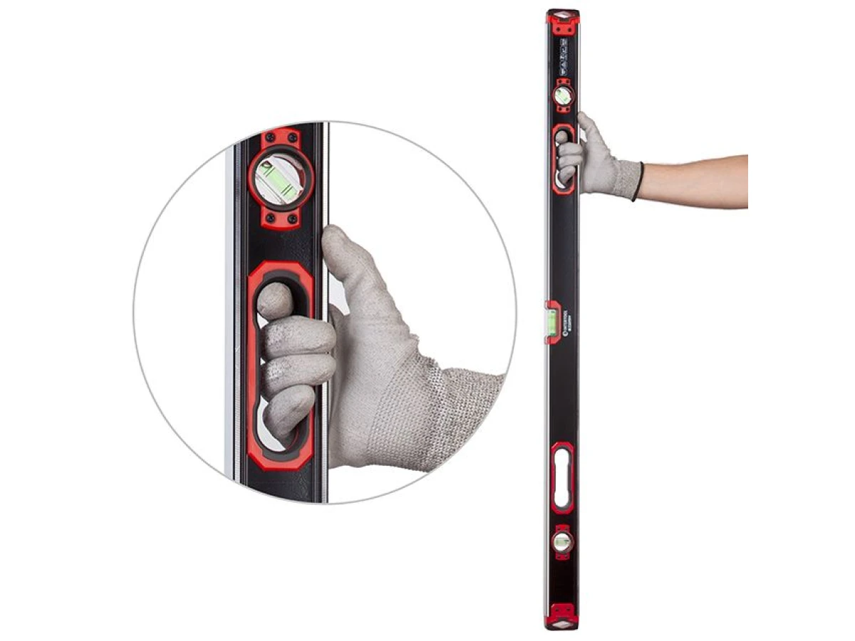 Уровень строительный усиленный 1200 мм INTERTOOL MT-1512 