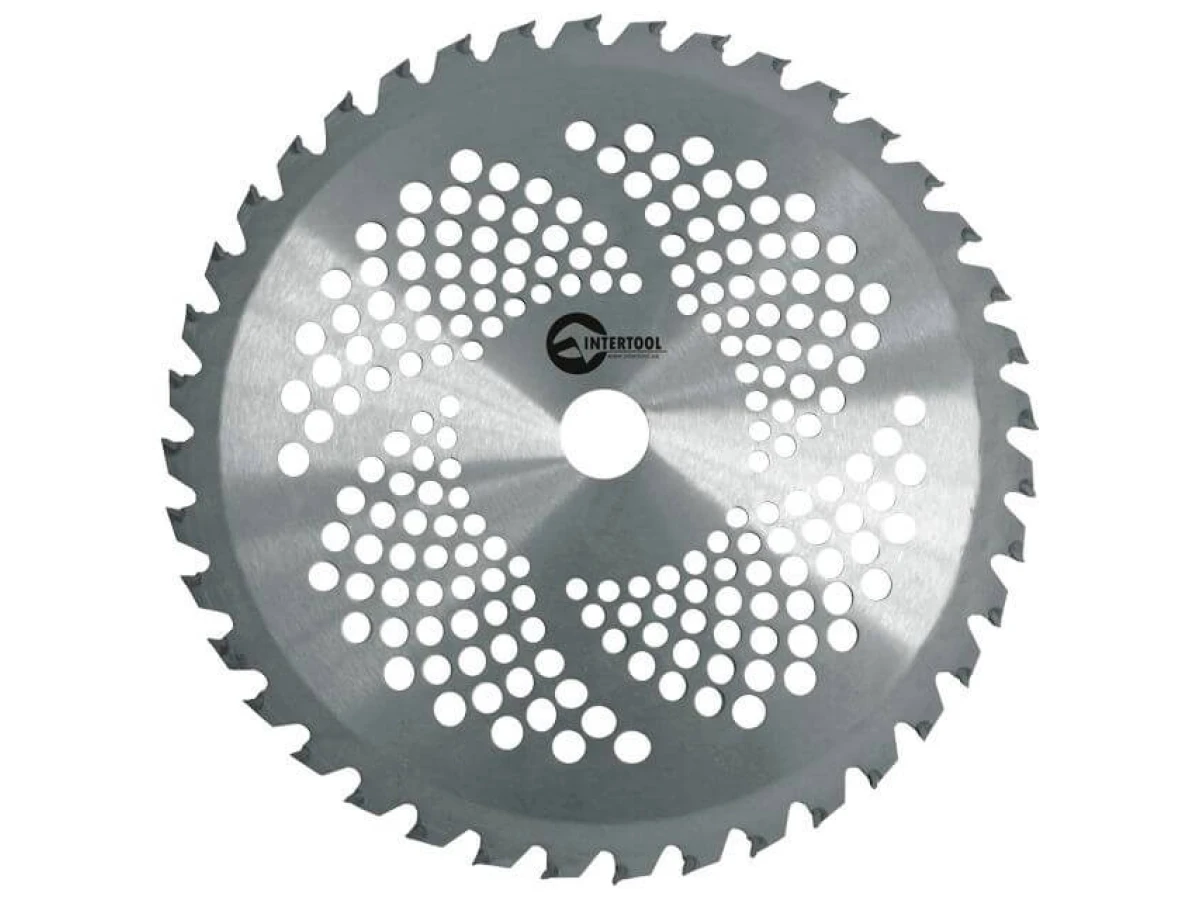 Ніж для мотокоси 255*25.4 мм, 40 зуб'їв, з твердосплавними напайками INTERTOOL DT-2239 