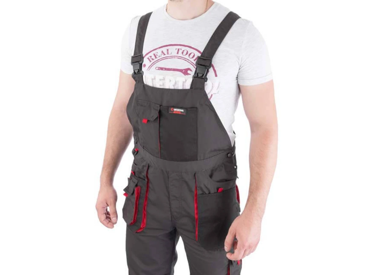 Напівкомбінезон робочий 80% поліестер, 20% бавовна, щільність 260 г / м2, L INTERTOOL SP-3023 