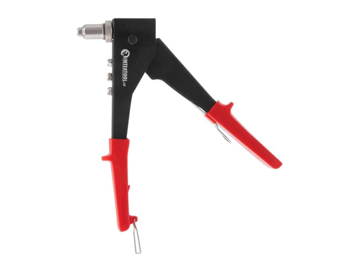 Пістолет заклепувальний ручний, діаметр заклепки 3.2; 4; 4.8 мм (з поворотом на 90°) INTERTOOL RT-0002 