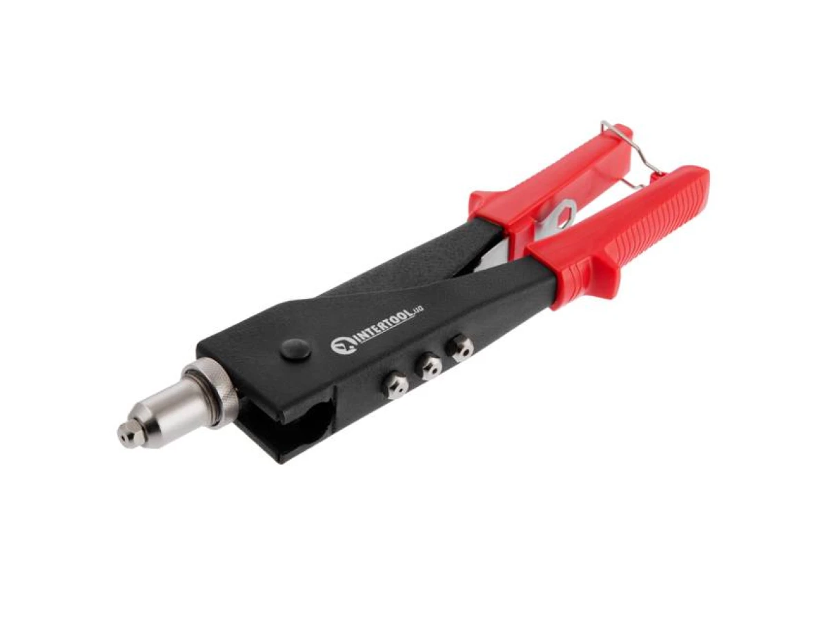 Пістолет заклепувальний ручний, діаметр заклепки 3.2; 4; 4.8 мм (з поворотом на 90°) INTERTOOL RT-0002 