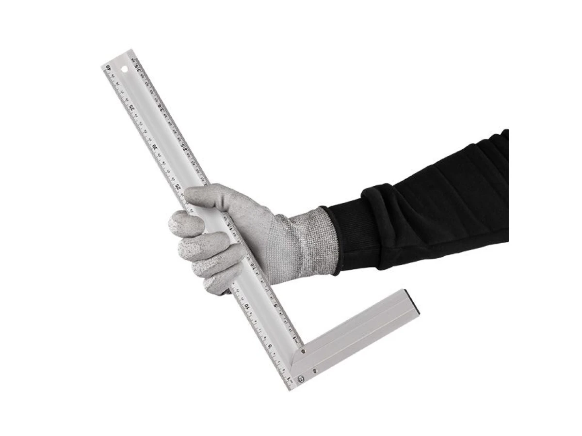 Угольник строительный алюминиевый 400 мм INTERTOOL MT-2064 