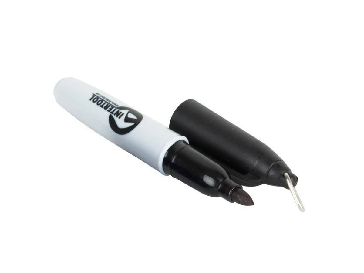 Міні-маркери перманентні чорні L = 93 мм, 80 од./уп INTERTOOL KT-5010 