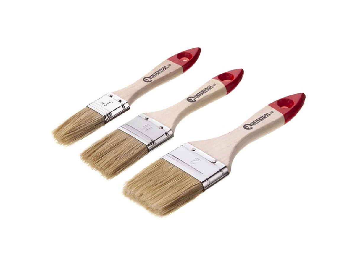 Набір пензлів флейцевих 25; 38; 50 мм 3 од. INTERTOOL KT-1003 