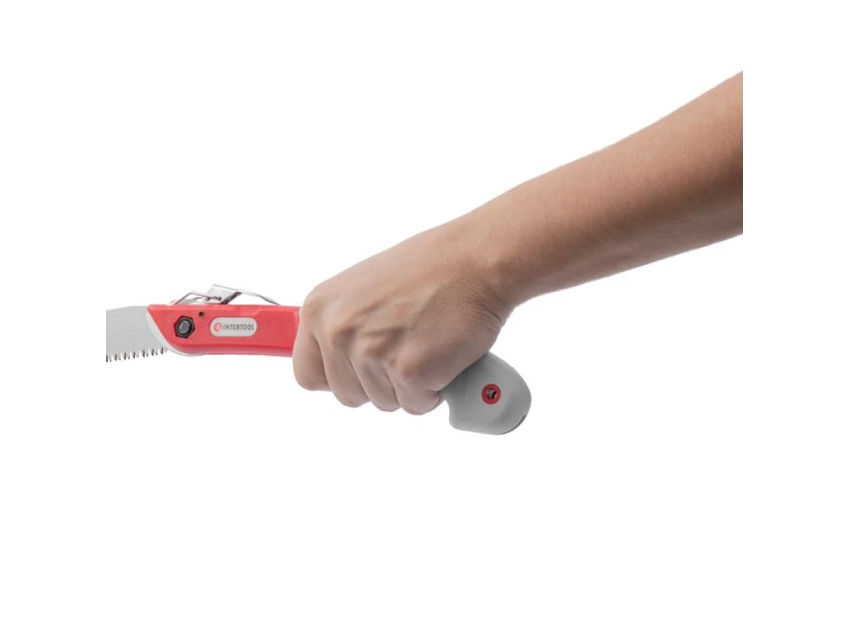 Ножівка садова, складана 180 мм, 7 зуб/дюйм, потрійне заточування INTERTOOL HT-3142 