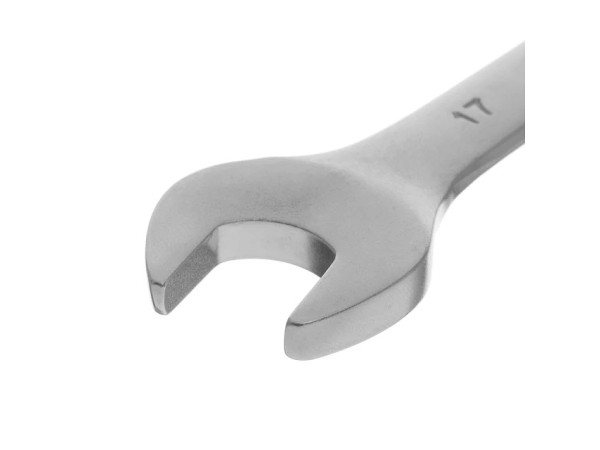 Ключ ріжково-накидний шарнірний 17 мм, CrV, покриття сатин-хром, INTERTOOL XT-1417 