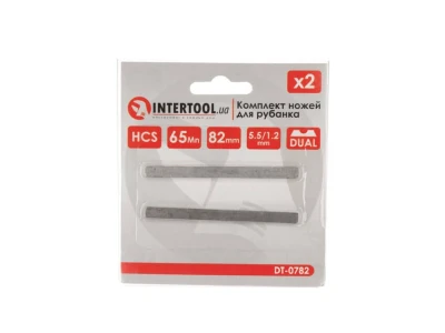 Комплект ножей для рубанка 82 мм, 2 шт INTERTOOL DT-0782