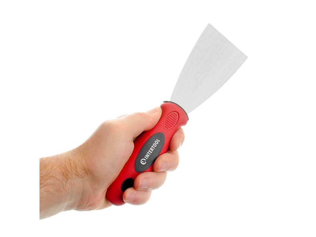 Шпатель из нержавеющей стали, 65 мм, профессиональный INTERTOOL KT-2606 
