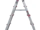 Стремянка алюминиевая двусторонняя 4 ступени, высота 876 мм INTERTOOL LT-1104 