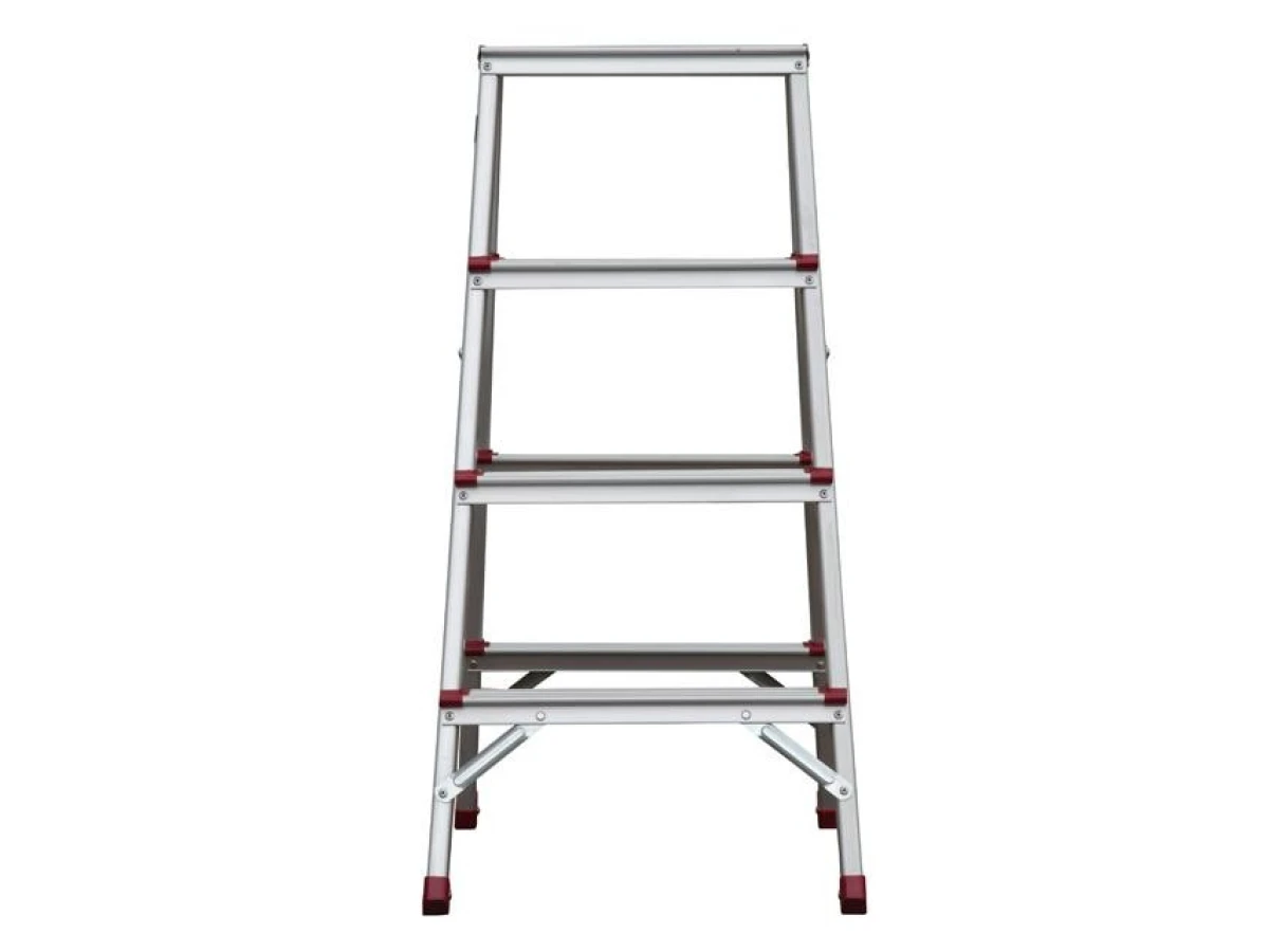 Стремянка алюминиевая двусторонняя 4 ступени, высота 876 мм INTERTOOL LT-1104 