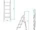 Стремянка 4 ступени 380*260 мм, высота 1361 мм INTERTOOL LT-0034 