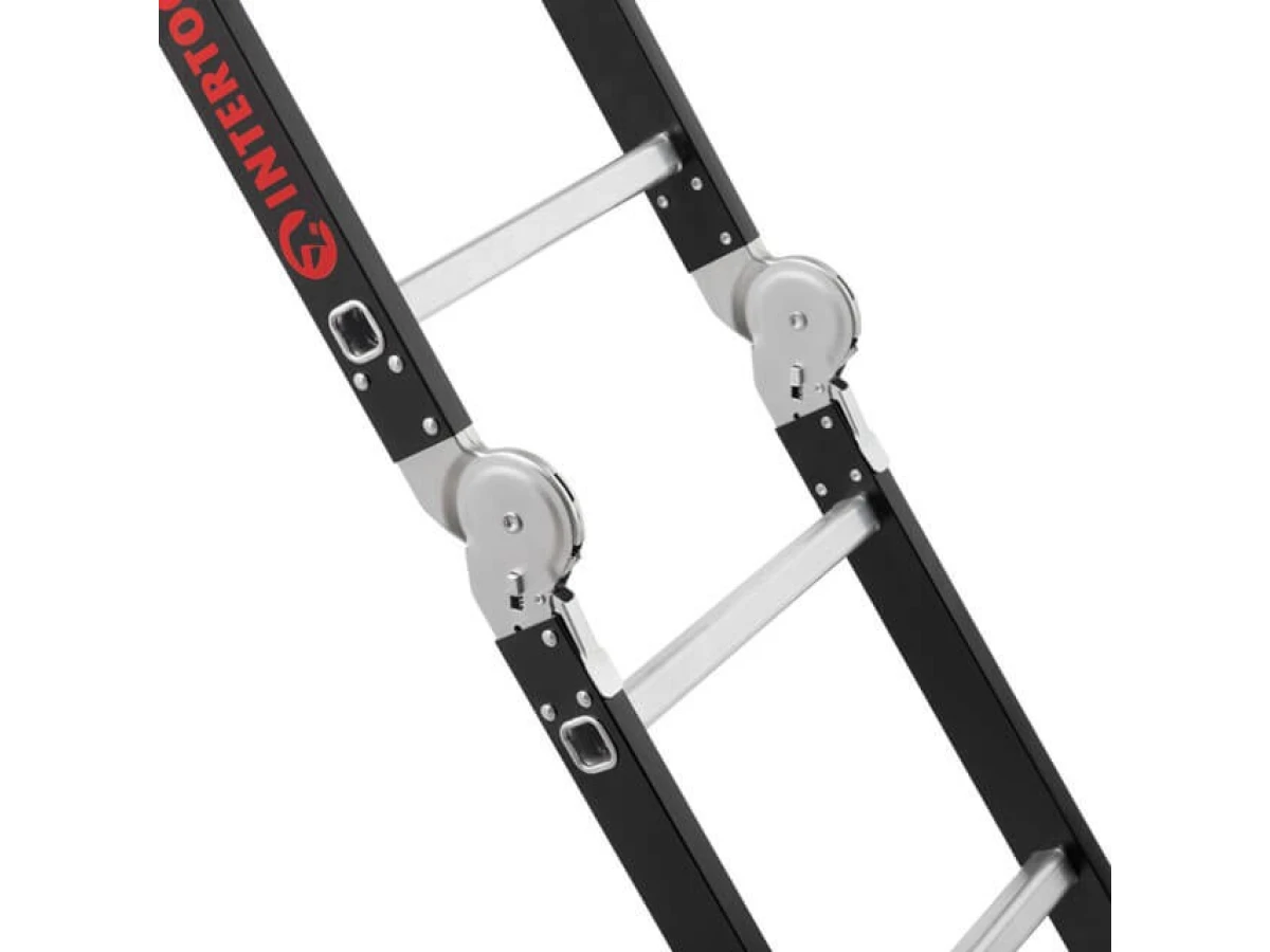 Лестница мультифункциональная трансформер 4х3 ступени, стальной профиль, 3380мм, 150 кг INTERTOOL LT-0023 