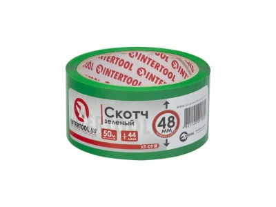 Скотч зелений 48мм * 50м * 44 мкм INTERTOOL KT-0918