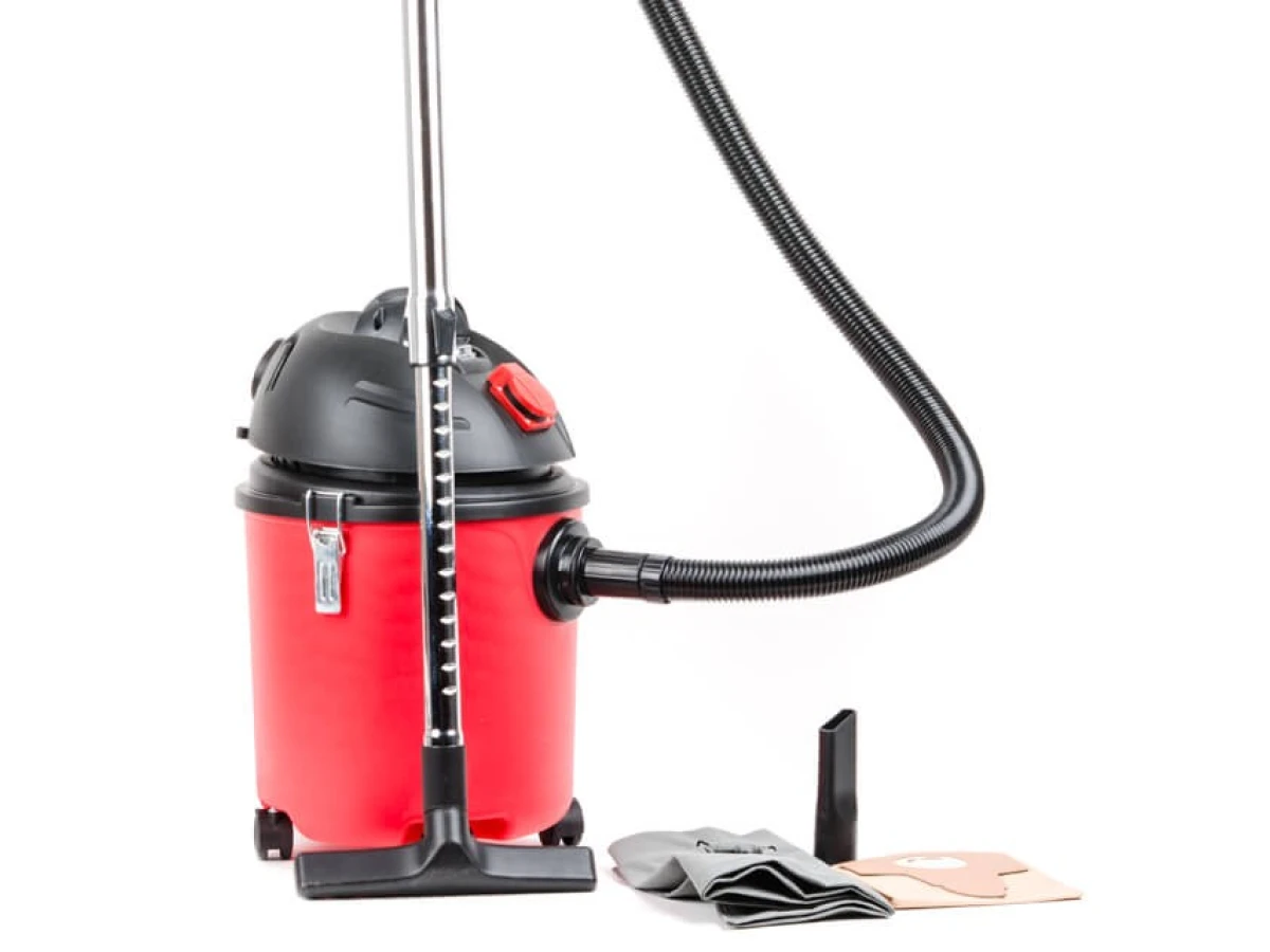 Пилосос будівельний 20 л, 1400 Вт, сухе та вологе прибирання, багаторазовий складаний фільтр, фільтр-пакет INTERTOOL DT-1020 