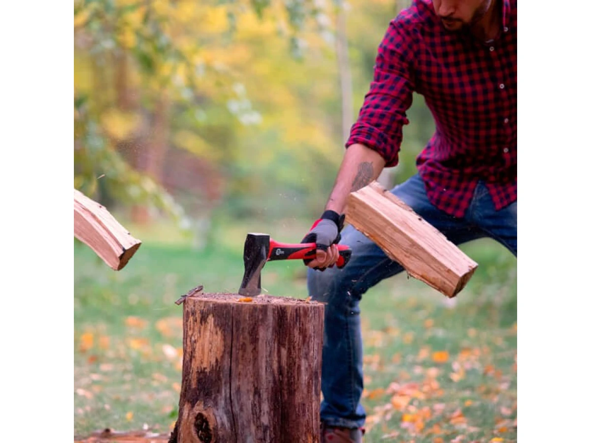 Колун кований 1000 г, ручка з фібергласу INTERTOOL HT-0274 