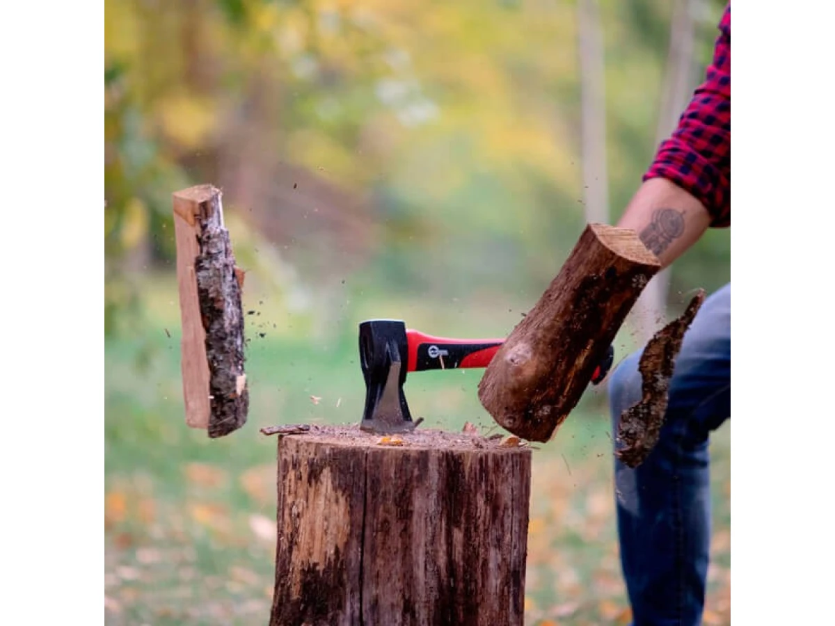 Колун кований 1000 г, ручка з фібергласу INTERTOOL HT-0274 