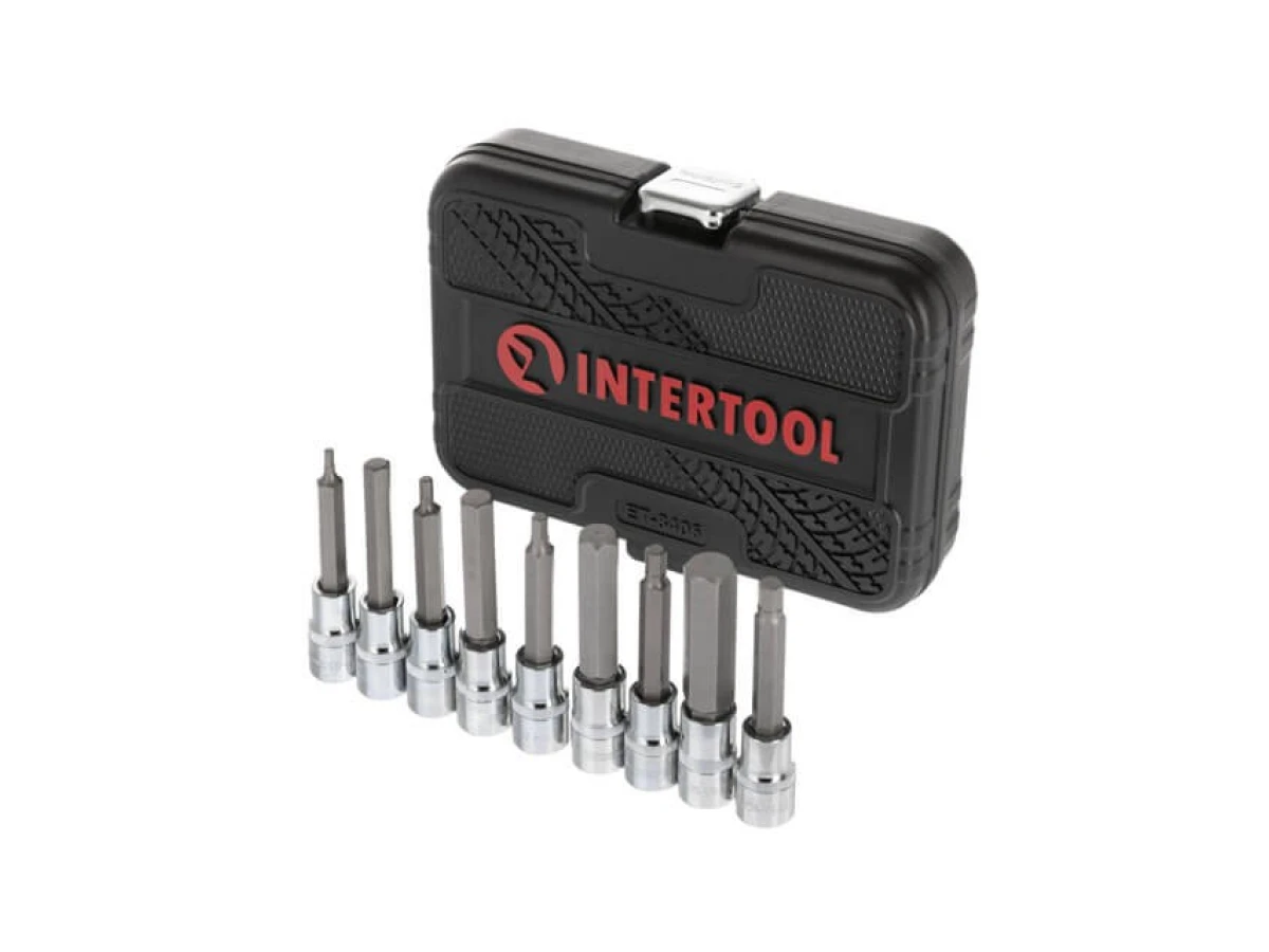 Набір біт HEX 1/2" 4-17, 100 мм, S2, STORM INTERTOOL ET-8406 