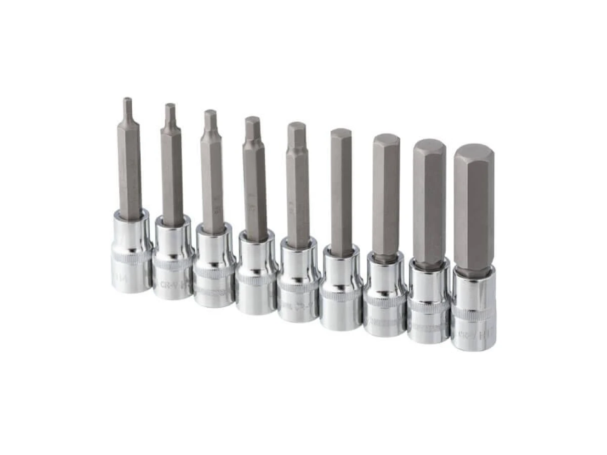 Набір біт HEX 1/2" 4-17, 100 мм, S2, STORM INTERTOOL ET-8406 