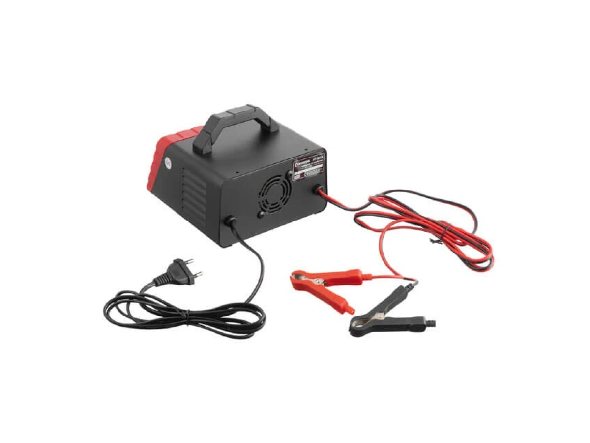 Устройство зарядное для аккумуляторов 12 В-2/6/10 А, 24 В-2/6 А, 2.2-200 Ач, LCD-дисплей, режим восстановления аккумулятора, с микропроцессором INTERTOOL AT-3025 